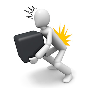 重たい荷物をもって腰を痛めた 重たい荷物をもって腰を痛めた